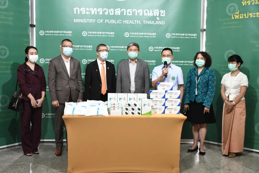 温州瓯海侨企伦迪诺联合海外侨团向泰国捐赠医疗物资