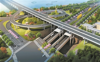 沿江快速路一期（西段）第四标段开建